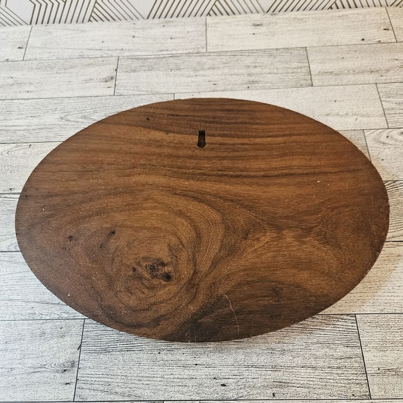 VTG INLAID WOOD PLAQUE PICTURE WALL ART WITH INLAY BONE ELEPHANTS 12" x 9" - Picture 6 of 12